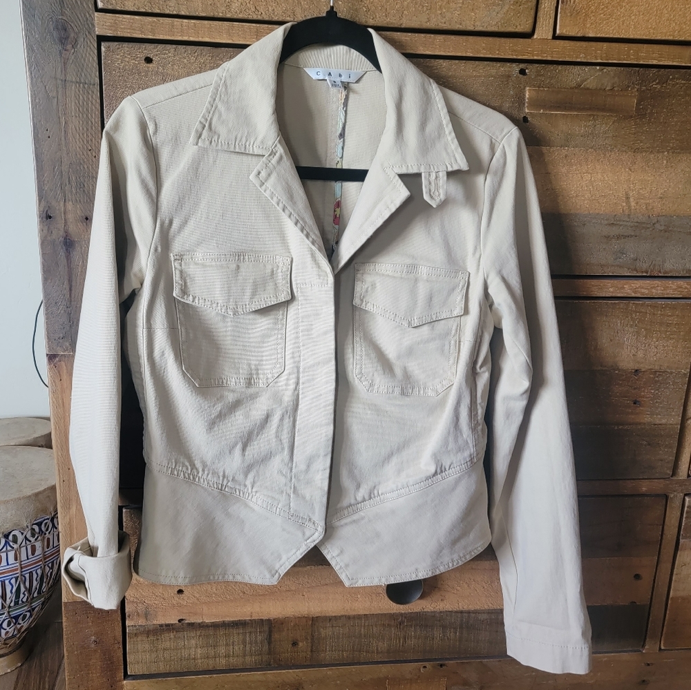 CAbi Chamois Peplum Blazer